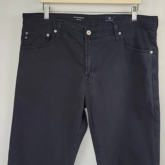 AG Adriano Goldschmied The Graduate Tailored Leg Chino Navy Size 36x34 - Picture 5 of 12